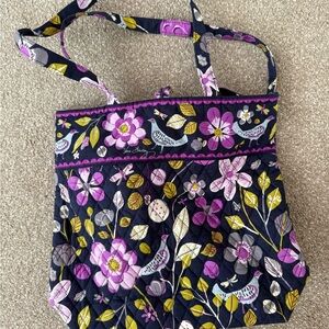 Vera Bradley Purple and Yellow Quilted Tote